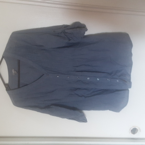 J. Jill Tops - J.Jill Button Down Roll Tab Sleeve Top Sz L